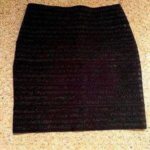 Bandage Forever 21 Skirt. Size S. Worn 1x. Black with sparkle stripes!